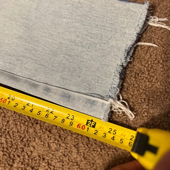 PacSun Mom Jeans Women's Size 24 Light Wash Blue‎ Denim Stripe Side Detail - Picture 9 of 11